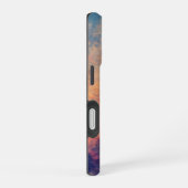 Paarse Twilight op een meer iPhone 16 Hoesje (Rechterkant)