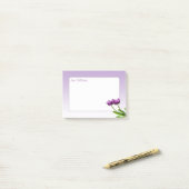 Paarse Twin Tulips Spring Floral fotografie Post-it® Notes (Op bureau)