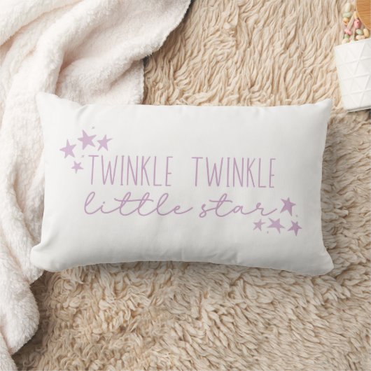 Paarse "Twinkle Twinkle Little Star" Baby Kwekerij Kussen (Deken)