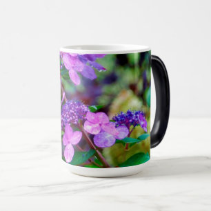 Paarse Twist and Shout Hortensia Bloem Magische Mok