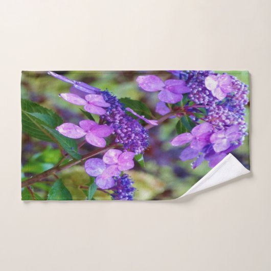 Paarse Twist en Shout Hydrangea Flower Bad Handdoek (Handdoek)