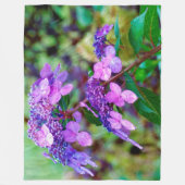 Paarse Twist en Shout Hydrangea Flower Fleece Deken (Voorkant)
