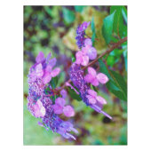 Paarse Twist en Shout Hydrangea Flower Tafelkleed (Voorkant)