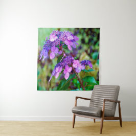 Paarse Twist en Shout Hydrangea Flower Wandkleed