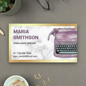  Paarse typemachine QR-coderingsschrijver Visitekaartje