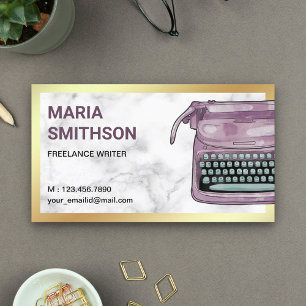  Paarse typemachine QR-coderingsschrijver Visitekaartje