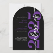Paarse typografie Arch Afstudeerder Kaart (Voorkant)