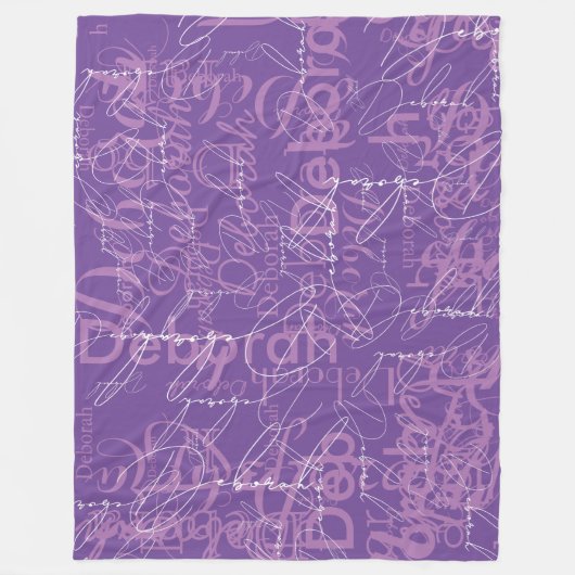 Paarse Typografie Deken voor Haar (Voorkant)