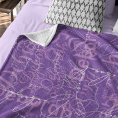 Paarse Typografie Deken voor Haar