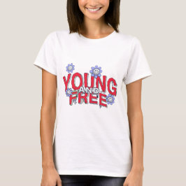 paarse typografie t-shirt