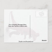 Paarse Tyrannosaurus Rex Briefkaart (Achterkant)