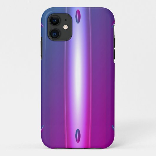 Paarse UFO metaalachtig Case-Mate iPhone Case (Achterkant)