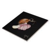 Paarse ui en knoflook tegeltje (Zijkant)