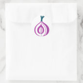 Paarse ui ronde sticker (Tas)