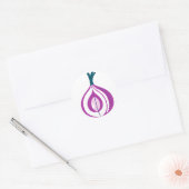 Paarse ui ronde sticker (Envelop)