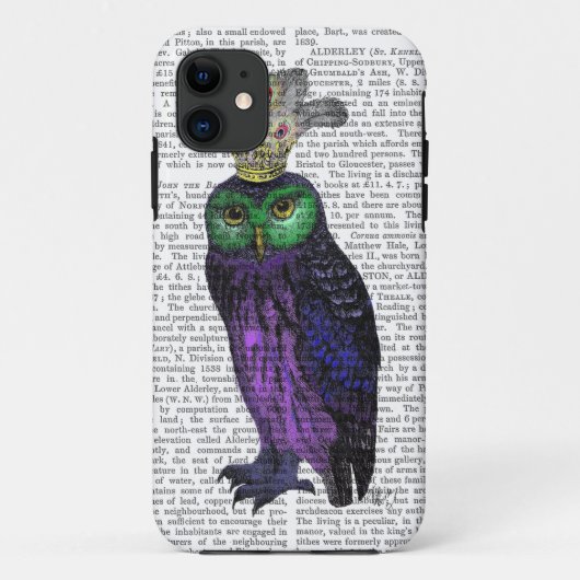 Paarse Uil Case-Mate iPhone Case (Achterkant)
