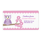 Paarse Uil Custom Baking Labels of Stickers (Voorkant)