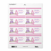Paarse Uil Custom Baking Labels of Stickers (Full Sheet)