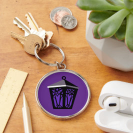 Paarse Uil Lantaarn Sleutelhanger
