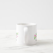 Paarse uil op een schattige gepersonaliseerde naam espresso kop (Achterkant)