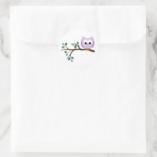 Paarse Uil Stickers (Tas)