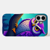 Paarse uil telefoonhoesje Case-Mate iPhone case (Achterkant (horizontaal))