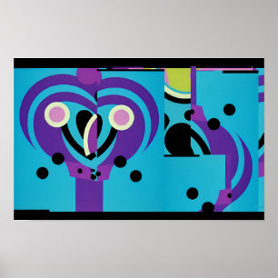 Paarse uil van eeuwigheid poster