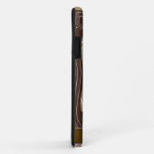 Paarse Uil Wood Grain Tree Zig Zag Kies Kleuren Case-Mate iPhone Case (Achterkant/rechts)