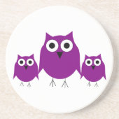 Paarse uilen Onderzetter (Voorkant)