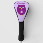 Paarse Uilontwerp Golfheadcover (Voorkant)