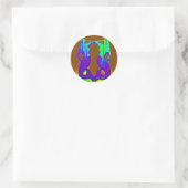 paarse uitkijkzeeën ronde sticker (Tas)
