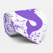 paarse uitkijkzeeën stropdas (Opgerold)