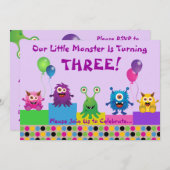 Paarse uitnodiging (Voorkant / Achterkant)