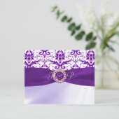 Paarse uitnodiging (Staand voorkant)