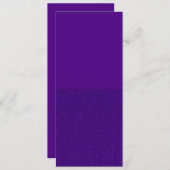 Paarse uitnodiging met gespleten afwerking vertica (Voorkant / Achterkant)