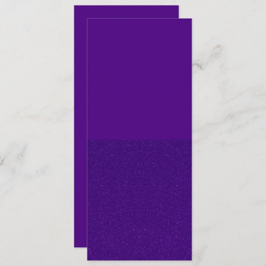 Paarse uitnodiging met gespleten afwerking vertica (Voorkant / Achterkant)