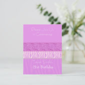 Paarse uitnodiging tot afdruk van dieren (Staand voorkant)