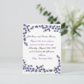 Paarse uitnodiging tot donkere weddenschappen (Staand voorkant)