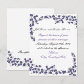 Paarse uitnodiging tot donkere weddenschappen (Voorkant / Achterkant)