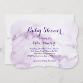 Paarse uitnodiging tot het indienen van Baby show (Voorkant)