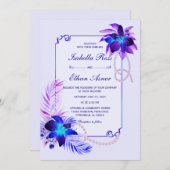 Paarse uitnodiging tot het indienen van een blauwe (Voorkant / Achterkant)