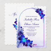 Paarse uitnodiging tot het indienen van een blauwe (Voorkant / Achterkant)