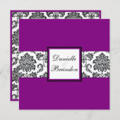 Paarse uitnodiging tot het indienen van een concer (Voorkant / Achterkant)