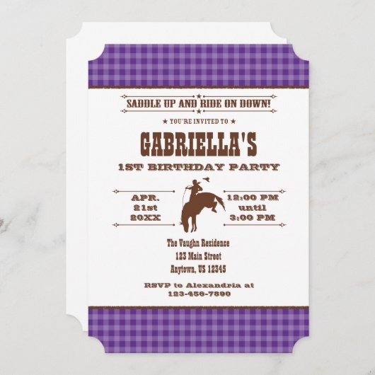 Paarse uitnodiging tot het indienen van een uitnod (Voorkant / Achterkant)