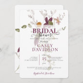 Paarse uitnodiging tot het indienen van een vuurbr (Voorkant / Achterkant)