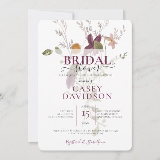 Paarse uitnodiging tot het indienen van een vuurbr (Voorkant)