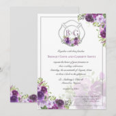 Paarse uitnodiging tot het indienen van een vuurge (Voorkant / Achterkant)