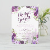 Paarse uitnodiging tot het indienen van een vuurge (Staand voorkant)