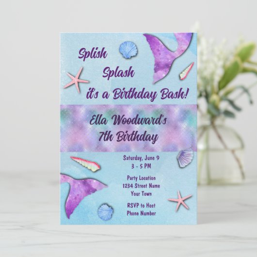 Paarse uitnodiging tot het indienen van een wedstr (Staand voorkant)