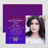 Paarse uitnodiging tot het indienen van koninklijk (Voorkant / Achterkant)